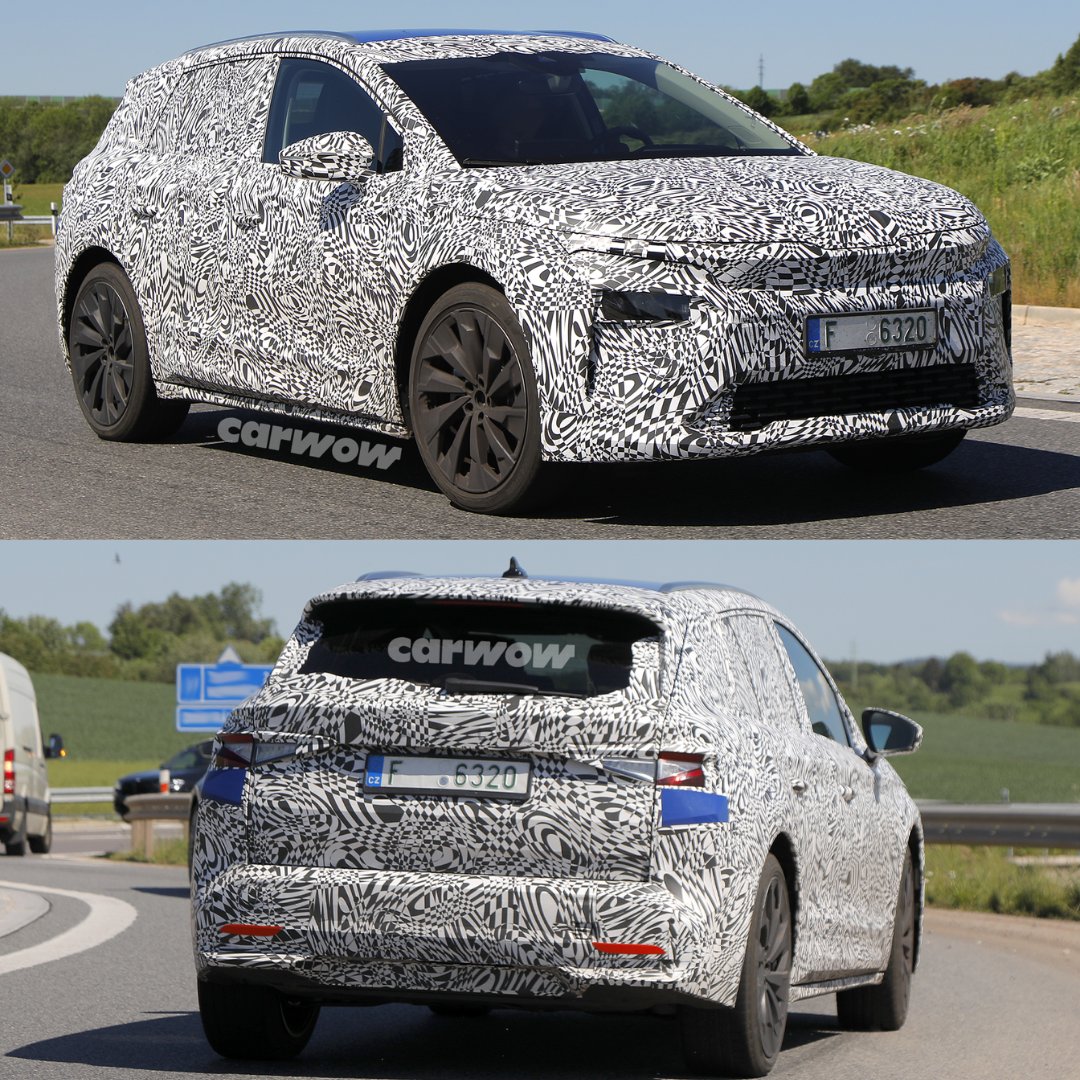 INCOMING: New Skoda Elroq spotted! ⚡️ Electric alternative to the Karoq! ⚡️ Similar styling to the Enyaq! ⚡️ On sale next year! Will this new Skoda be better than a Hyundai Kona?🤔 bit.ly/New-Skoda-Elro…