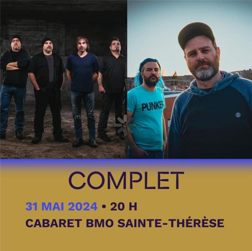 Notre prochain show au Cabaret BMO de Ste-Thérèse avec <a href="/rougepompier/">Rouge Pompier</a> est officiellement sold-out 🥳🥳🥳🥳