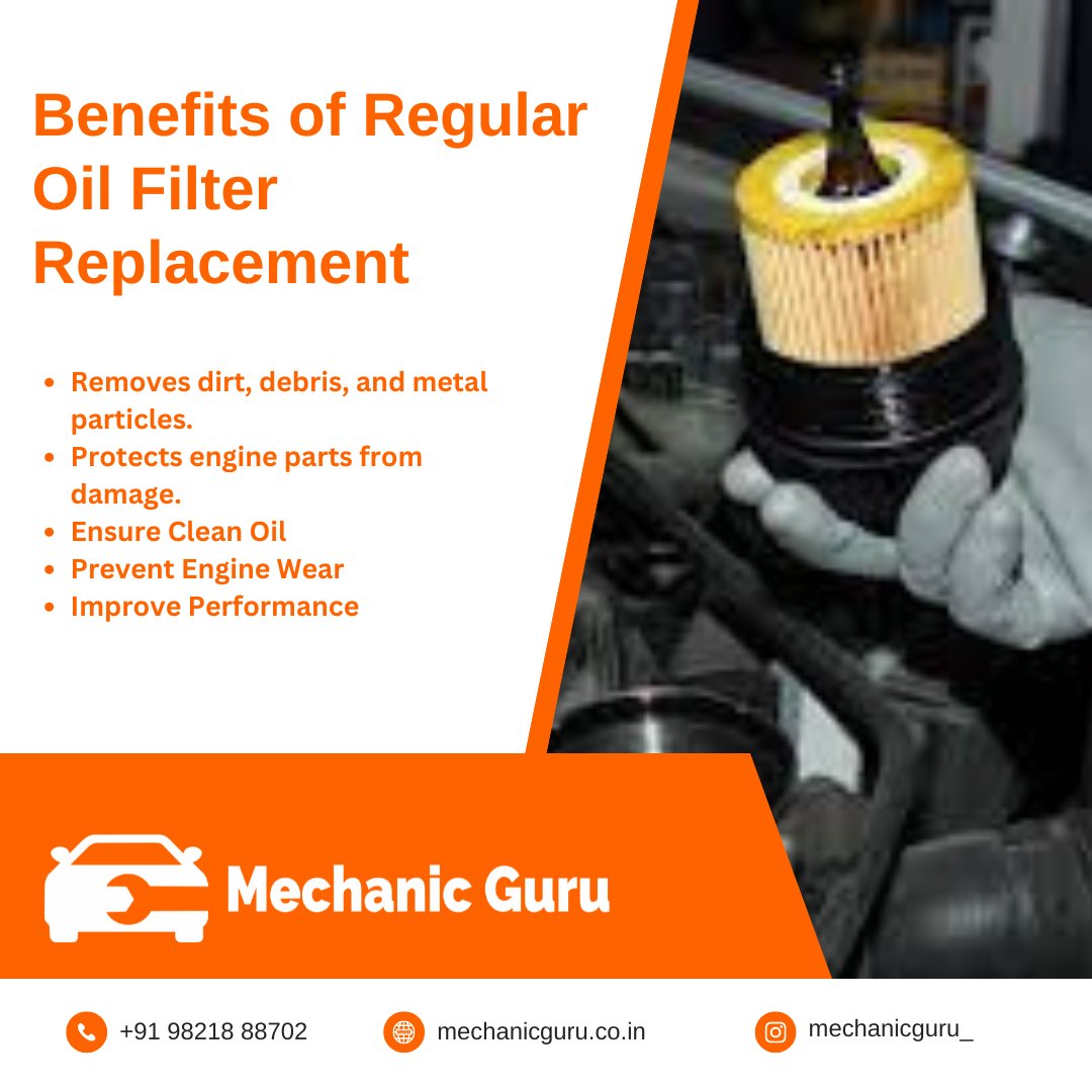 A small step like regular oil filter replacement can make a big difference in your vehicle’s health and performance!

#automobile #msme #automotive #startup #government #sra #gurgaon #gurugram #delhi #india #autorepair #carrepair #carservices #cars #founder #startups