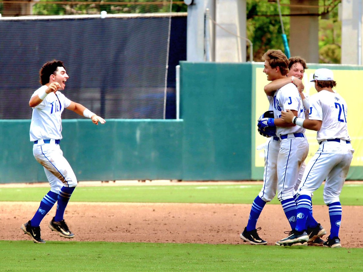 Jesuit Tampa (@jesuittampafl) on Twitter photo Aden Knowles '24 pitched 5 innings & Jack Earnest '24's double finished it off as <a href="/JesuitBaseball/">Jesuit Baseball</a> won the State Semifinal today 11-1 over Wesley Chapel!
Jesuit plays for the 5A State Championship on Saturday at 2:00pm - come down to Fort Myers and support the Tigers!
#AMDG Aden Knowles '24 pitched 5 innings & Jack Earnest '24's double finished it off as <a href="/JesuitBaseball/">Jesuit Baseball</a> won the State Semifinal today 11-1 over Wesley Chapel!
Jesuit plays for the 5A State Championship on Saturday at 2:00pm - come down to Fort Myers and support the Tigers!
#AMDG