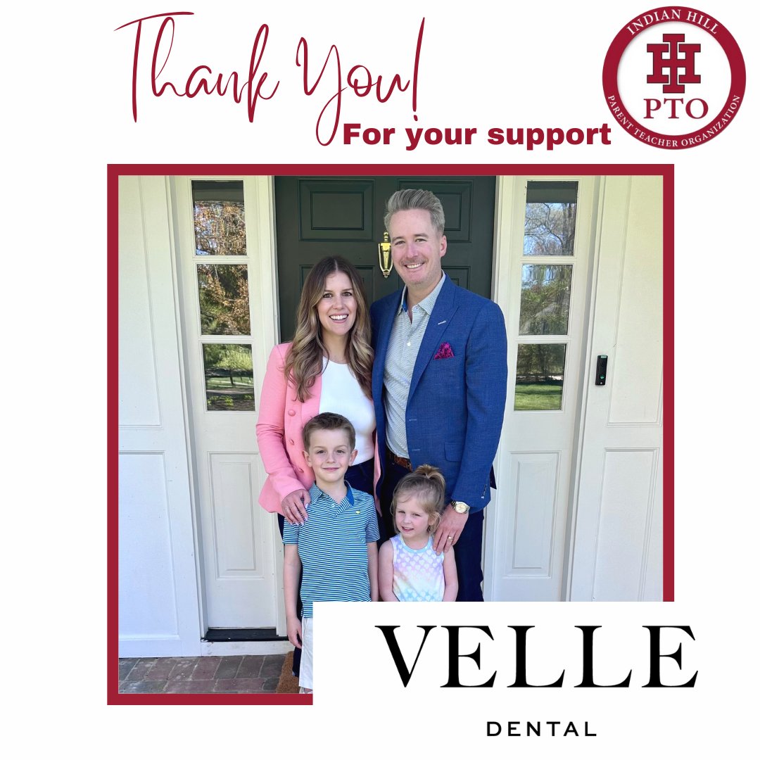 IH PTO is grateful to Dr. Andrew Bartish, owner of Velle Dental, and his family for their support this school year. 

Dr. Andrew and Meggie Bartish have a son in Kindergarten in our IH school district.

velledental.com
Social media @velledental and facebook.com/velledental/