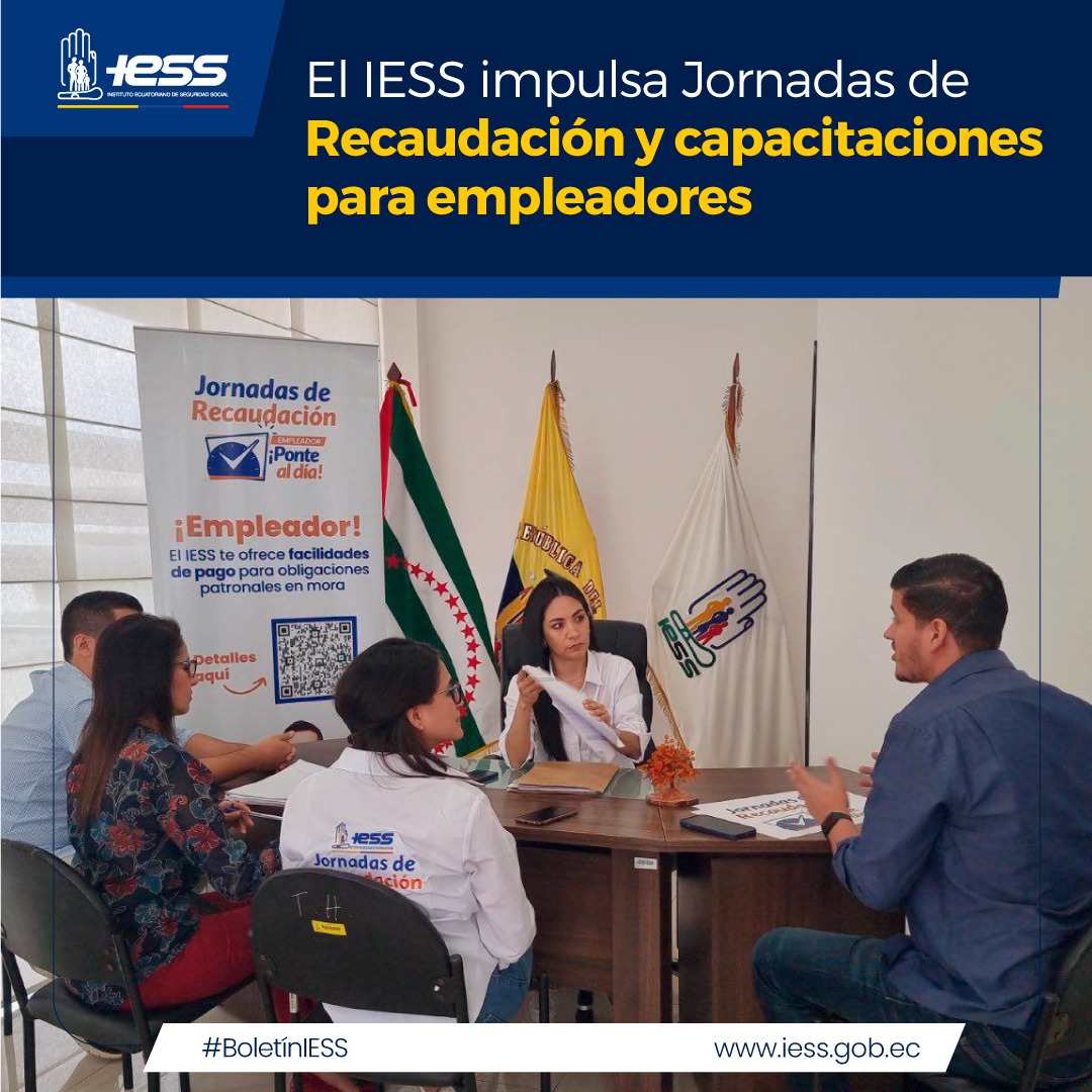 #BoletínIESS | En Manabí, se desarrollaron las primeras #JornadasRecaudaciónIESS y capacitaciones dirigidas a empleadores en mora para informar sobre el 🫱🏻‍🫲🏼Acuerdo de Pago Parcial al que pueden acceder. 📝Detalles ➡️lc.cx/pPG-IK