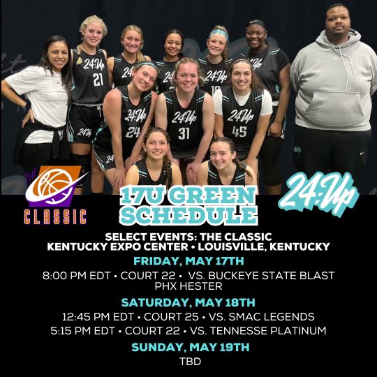 Excited to hit the road with our 17U Girls team for the Select Events Classic in Kentucky! 🏀✨