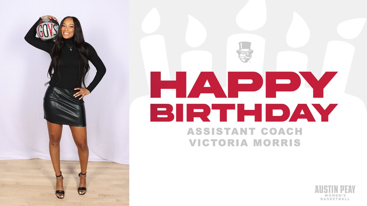 Join us in wishing assistant coach Victoria Morris a very 𝓗𝓐𝓟𝓟𝓨 𝓑𝓘𝓡𝓣𝓗𝓓𝓐𝓨!! Have the best day, @HoopGirrrrl_ 🥳🎂 #ItsTime | #LetsGoPeay