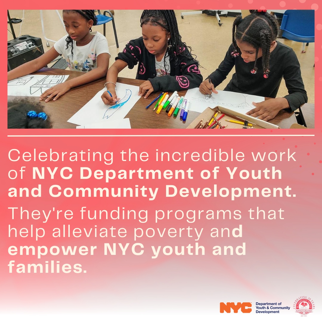 Today we are shining a spotlight on NYC Department of Youth and Community Development (DYCD)! They're making a huge impact by funding programs that help alleviate poverty and empower NYC youth and families. A brighter future for NYC starts here! #NYCDYCD #CommunityImpact