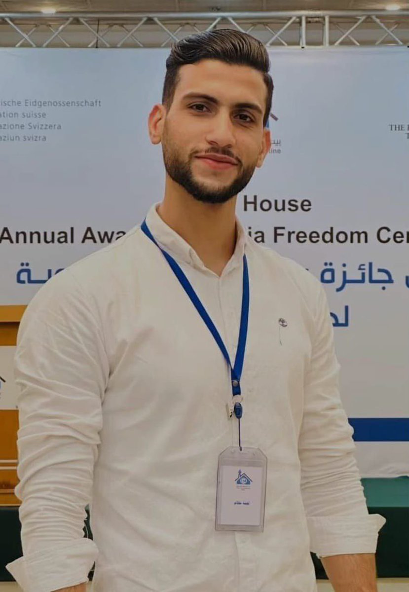 BREKING : 

His name is Muhammad Al-Houbi, he is a journalist, he was killed in an Israeli airstrike today . 

#GazaGenocide‌  #Rafah  #FREEPALESTİNE #journalist #WarCrimesbyIsreal