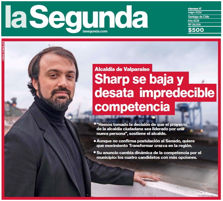 Primer paso listo: Sharp no será reelecto alcalde de Valparaíso ✅ Segundo paso: RAFAEL GONZÁLEZ DEBE SER ELECTO 👍🏻