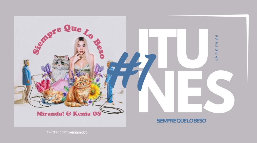 “Siempre Que Lo Beso” (#1) es ahora la canción MÁS vendida de iTunes Paraguay. 🇵🇾