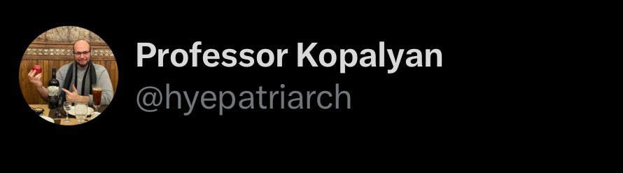 According to the logic of @hyepatriarch & the surface level 'analysis' of Eric Hacopian @molon_labe97, 'Professor Kopalyan' himself is a religious fundamentalist. Just look at that handle! He thinks he is an Armenian patriarch!
