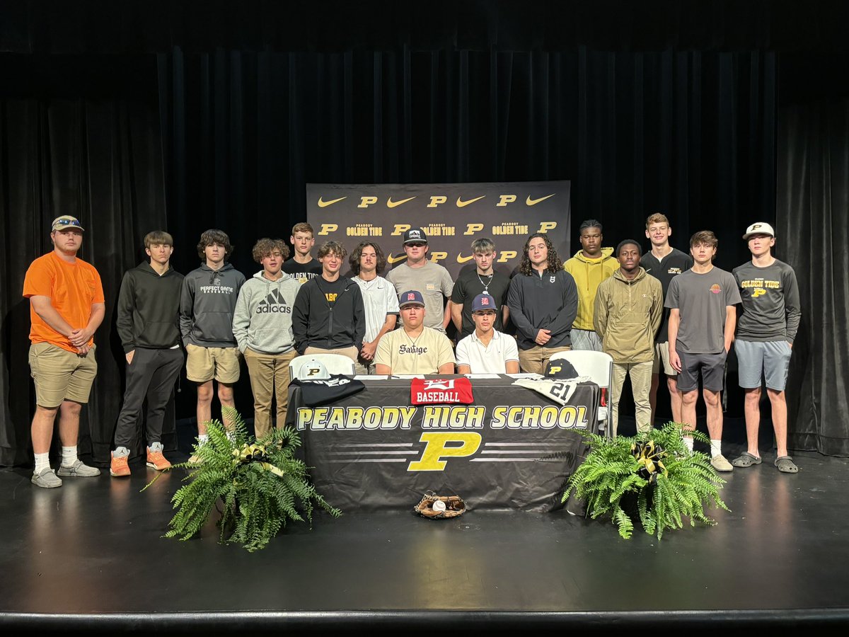 Peabody Baseball (@tidepeabody) on Twitter photo CONGRATULATIONS to Alan Torres and Guillermo Cruz!
The standout tandem signed their intent to play at <a href="/DSCCBaseball/">Dyersburg State Baseball</a>
Much deserved! CONGRATULATIONS to Alan Torres and Guillermo Cruz!
The standout tandem signed their intent to play at <a href="/DSCCBaseball/">Dyersburg State Baseball</a>
Much deserved!