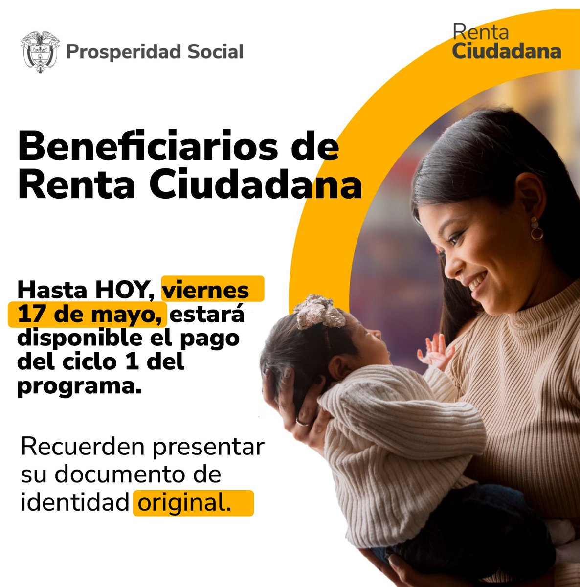 🗓️#EsHoy | Hogares beneficiarios del ciclo 1 de #RentaCiudadana: recuerden que hasta HOY están disponibles los recursos de este pago. Consulten aquí el punto de retiro más cercano a su hogar.
…ocumentacion.prosperidadsocial.gov.co/2024/SGPP/TM/R…

¡Que nadie se quede sin cobrar!