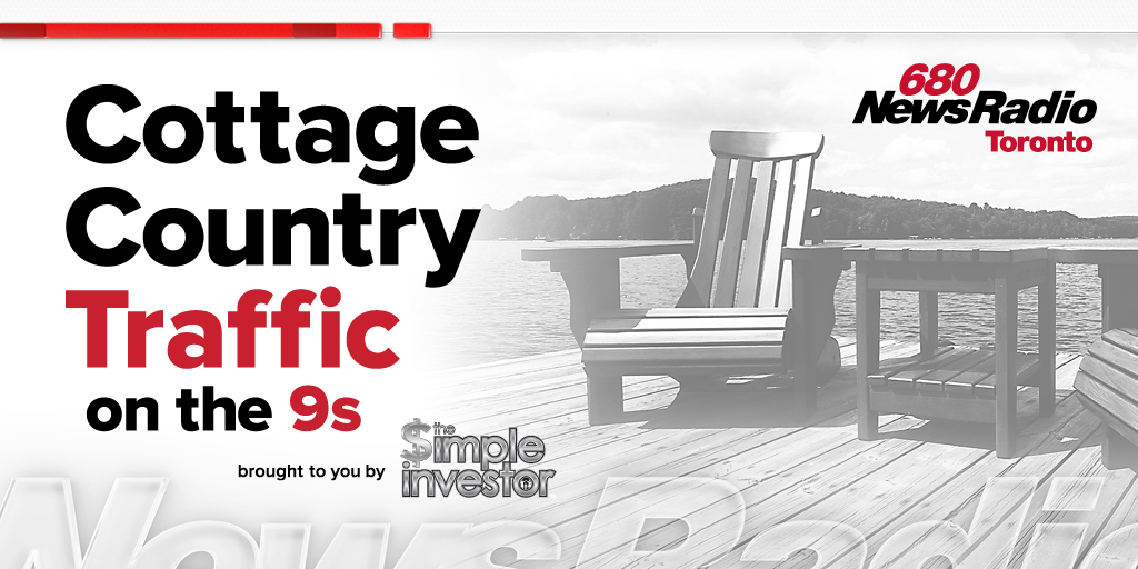 Skip the slowdowns and find a faster way to the cottage with 680 News Radio Toronto. Cottage Country Traffic reports every ten minutes on the nines. Brought to you by @SimpleInvestor #Toronto #Traffic #Summer