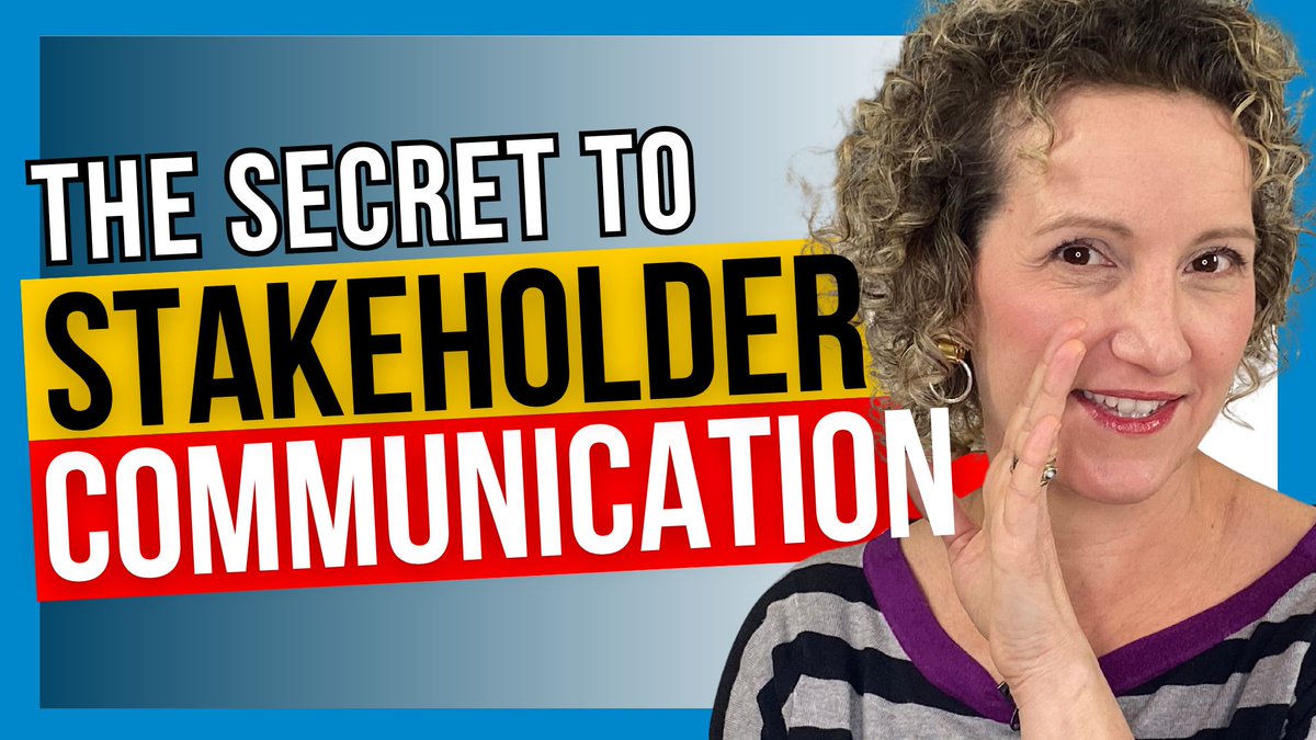 Effective communication is the backbone of any project – especially stakeholder communication. Get all my communication tips in this video: youtu.be/bV9yUQV6D60