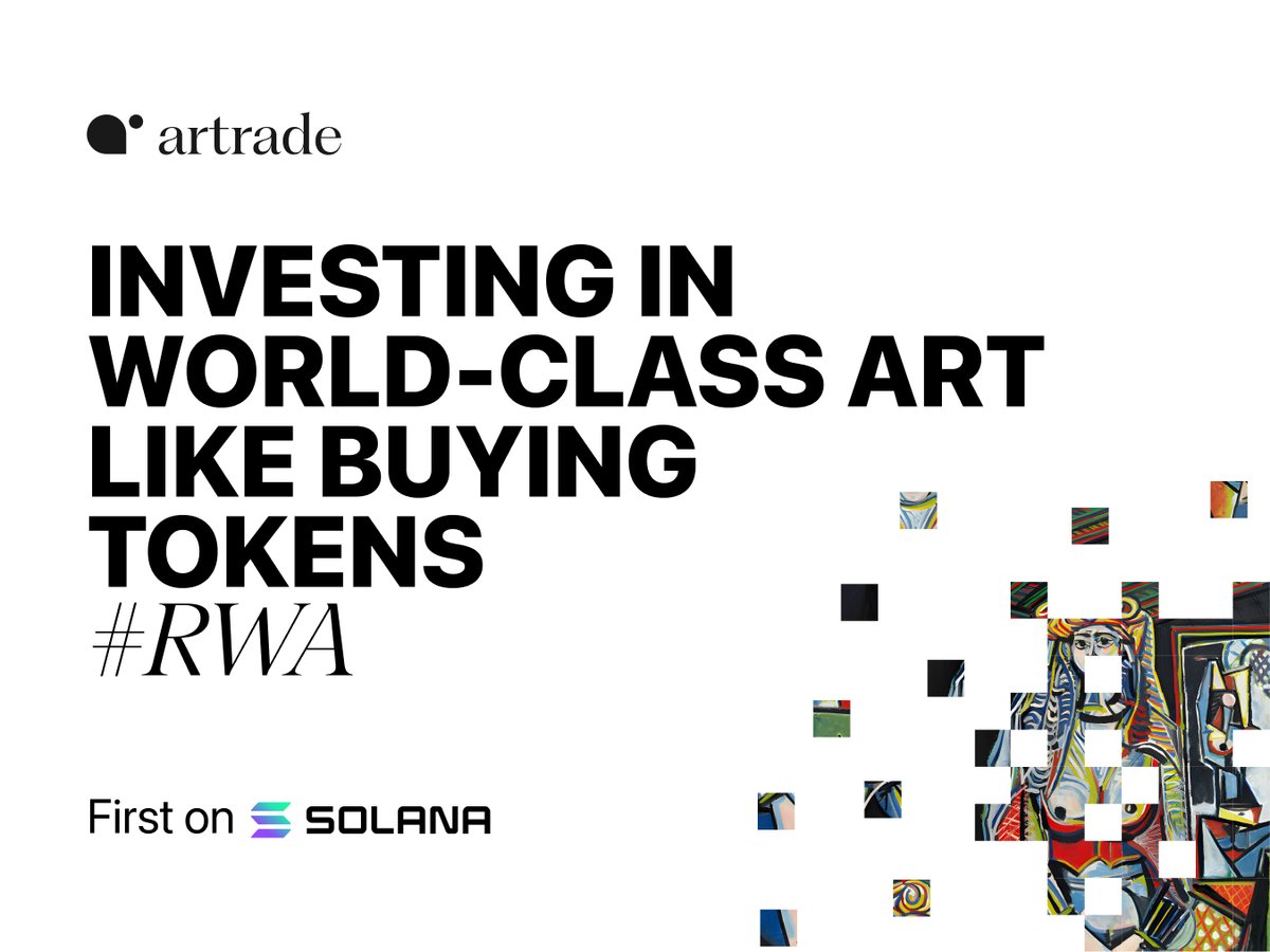 Investing in world-class Art like buying tokens on Solana 📈🖼️

Unveiling Artrade's new feature: 𝗙𝗿𝗮𝗴𝗺𝗲𝗻𝘁𝘀

Launching soon a Solana fungible token linked to a RWA physical masterpiece.

Tradable on DEX & CEX: Real World Art investment made easier than ever before.

More