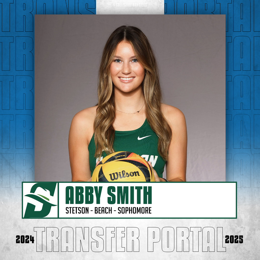 𝗜𝗻 𝗧𝗵𝗲 𝗣𝗼𝗿𝘁𝗮𝗹 ✏️: Abby Smith 🏐: Beach 🎓: Sophomore 📍: Stetson #CollegeVBTransfers | #NCAAWVB