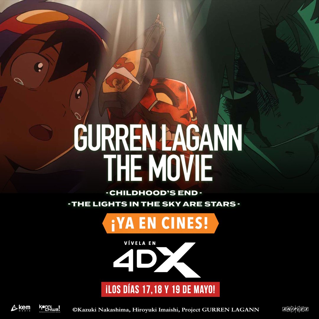 ¡Disfruta o conoce la historia de Simon, Kamina y Yuko en la pantalla grande! ¡#GurrenLagann de estudio Gainax ya está en cines!

Boletos en taquillas, app y web de Cinépolis y Cinemark: bit.ly/GurrenLagann_e…