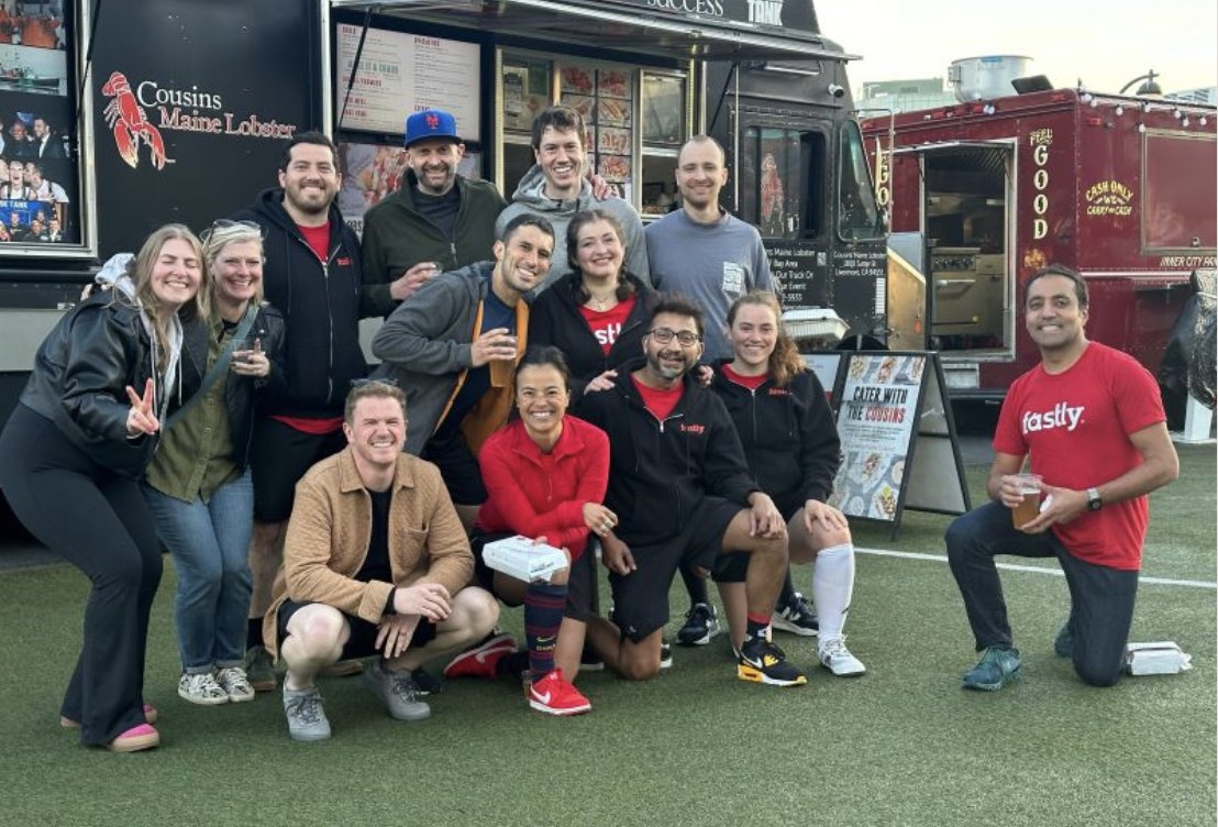 The values that guide us: We are competitive. One of our favorite ways Fastlyans embody the competitive spirit is our company soccer team! We play friendly matches against other tech companies, like @databricks and @instacart, every week. fastly.com/about/careers #LifeAtFastly