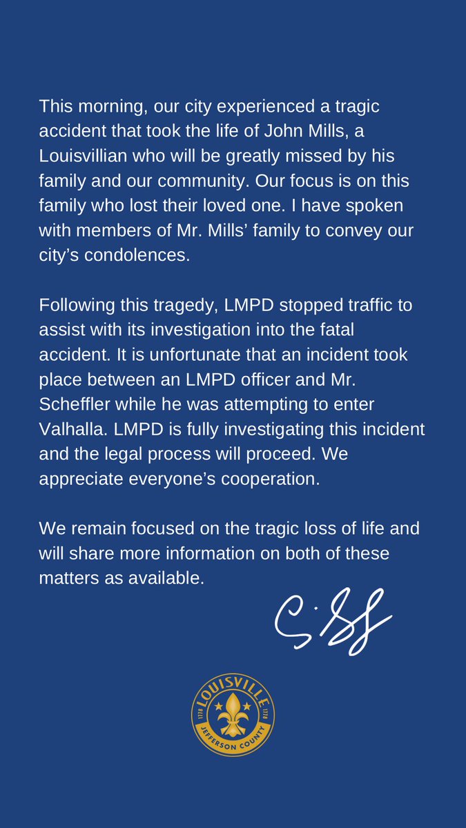 A statement from Mayor Greenberg.