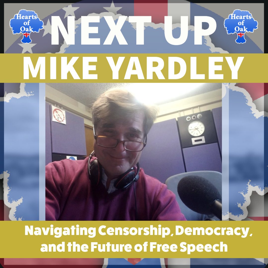 SATURDAY FROM 8PM 🕗(🇺🇸pst12pm/est3pm) Mike Yardley @YardleyShooting Navigating Censorship, Democracy, and the Future of Free Speech Streaming here on X & all our video / podcast platforms heartsofoak.org/connect #MikeYardley #Interview #Censorship #Democracy #Cancelled