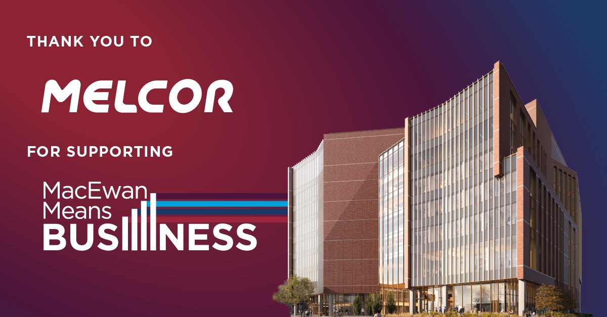 We would like to thank Melcor for their generous donation toward our new School of Business building and the #MacEwanMeansBusiness campaign. Thanks to their support, we are one step closer to realizing our vision of enhancing opportunities for future business leaders. @melcordev