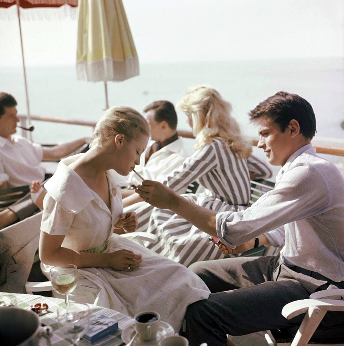 Alain Delon et Romy Schneider au Festival de Cannes de 1960.