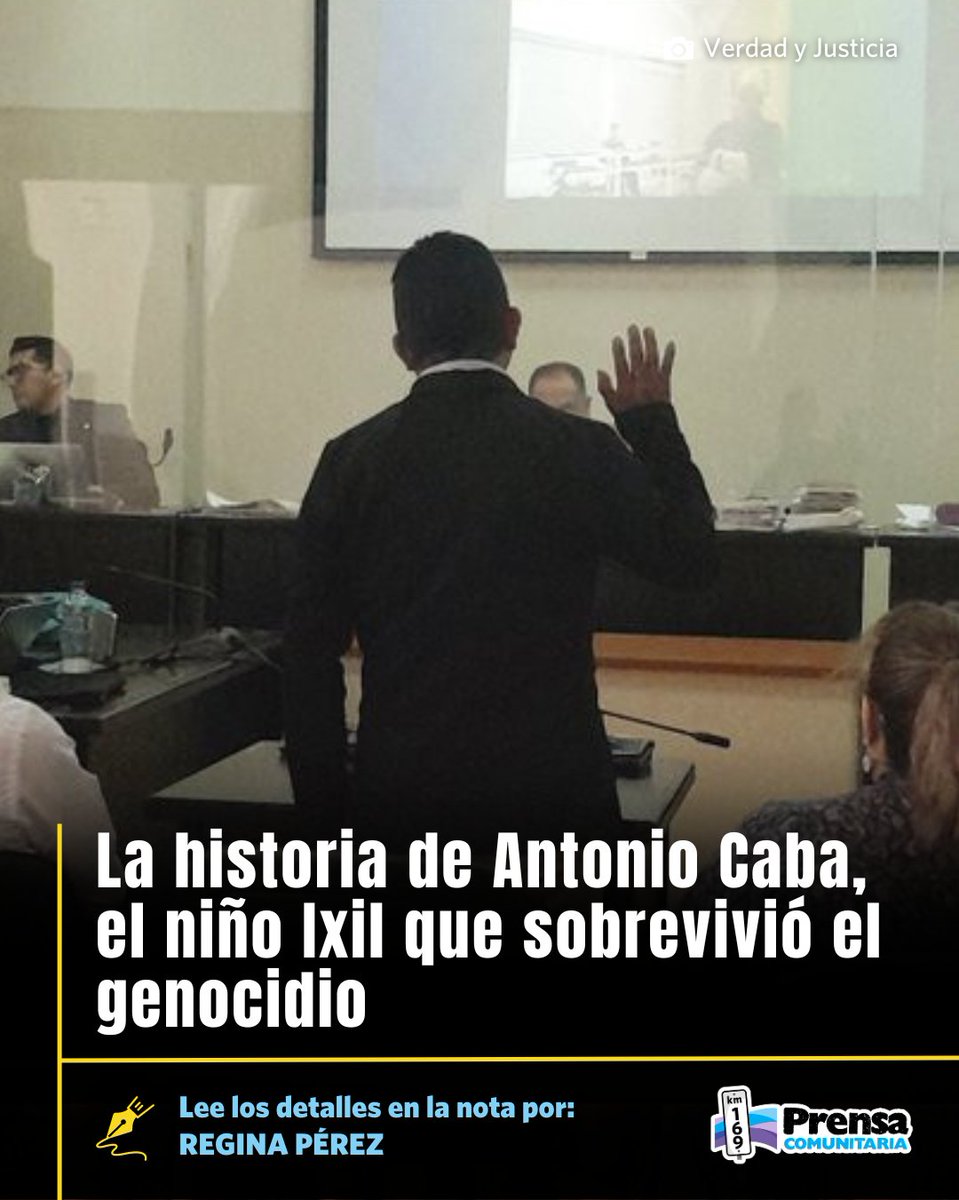 #GenocidioIxil 🌹 “Trataban de eliminar al pueblo maya ixil” A Antonio Caba le hubiera gustado ser abogado, pero solo estudió sexto primaria. Tenía 11 años cuando el ejército llegó a su aldea Ilom, a secuestrar y masacrar. “El lema del ejército es que son guerrilleros, pero no