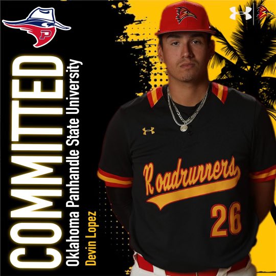 🔥COMMITTED🔥 Congratulations sophomore 1B, @Devin_Lopez27 on his commitment to Oklahoma Panhandle State University! @COD_Athletics @opsu_baseball