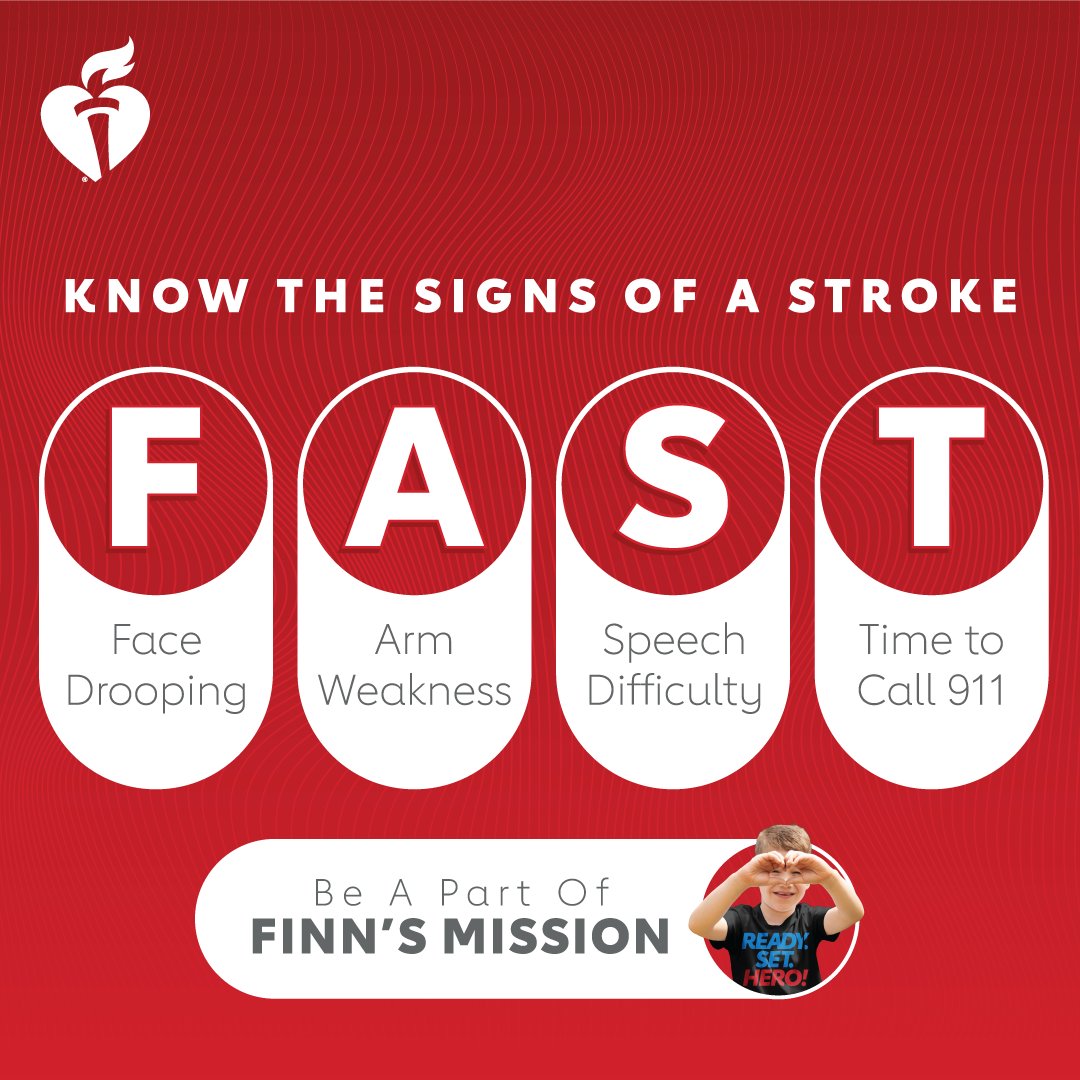 Finn’s Mission teaches students, families, and school communities how to recognize the signs of stroke. Will you be ready to save the life of someone you love? #StrokeMonth