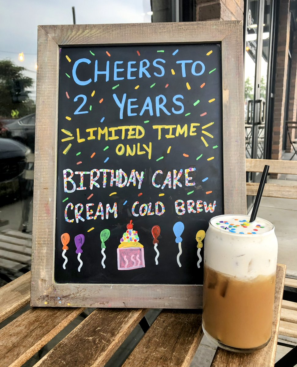 The party rolls on here at LeGrand Coffee House! Stop by and toast a Birthday Cake Cream Cold Brew with us before they are gone. 🎂