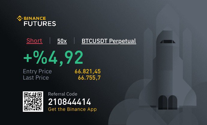 1 aydan fazla oldu işlem açmayalı. Hatta piyasaya da bakmadım ama sağlam bir dirence geldi şimdi dayanamayıp açtım bu işlemi. #Bitcoin $BTC #BTC