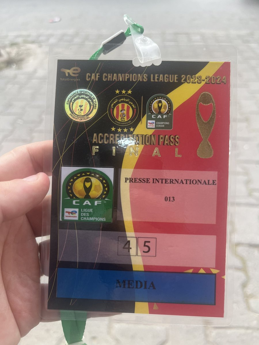 📍Tunis, Tunisia Made it in time for the 2023/2024 CAF Champions League final between Esperance de Tunis and Al Ahly SC Follow the @AfricanFiveSide YouTube channel and the @africasacountry socials for coverage