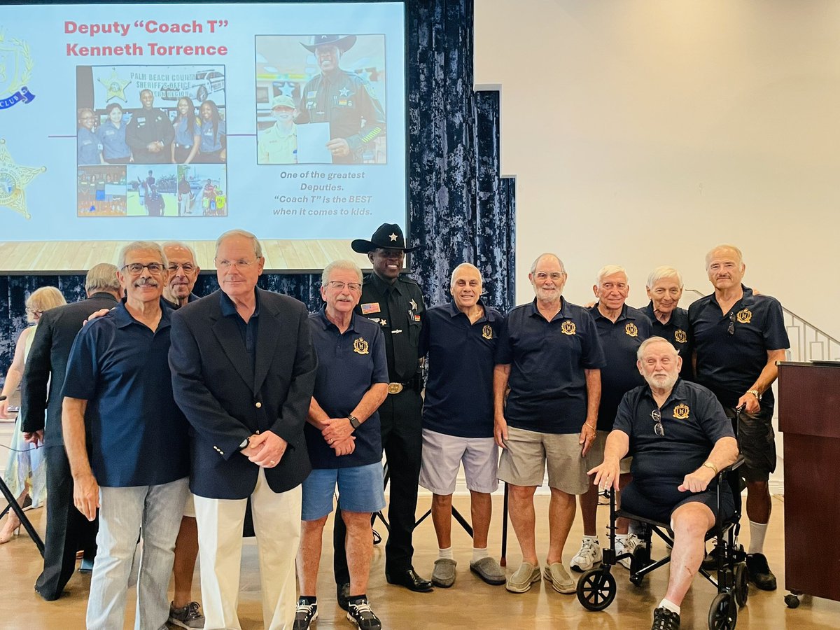 Thank you to the Villa Borghese Men's Club. We're incredibly grateful for their generous $1,000 donation to the PBSO Youth Scholarship Program. Deputy Torrence, 'Coach T', had the pleasure of accepting the donation and sharing the purpose of the scholarship fund with the 120+