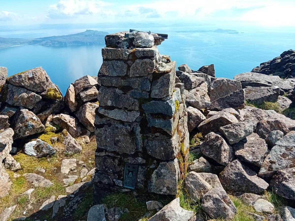 About 13 yrs ago I attended an <a href="/RGS_IBG/">Royal Geographical Society (with IBG)</a> lecture by <a href="/dnaxe/">Darren Axe</a> about the #SmallIsles but until recently I'd never visited any of them! I've now ticked off the two largest #Rum &amp; #Eigg, even reaching the top of Rum #Askival between the <a href="/CalMacFerries/">CalMac Ferries</a> arrival and departure. What a day!