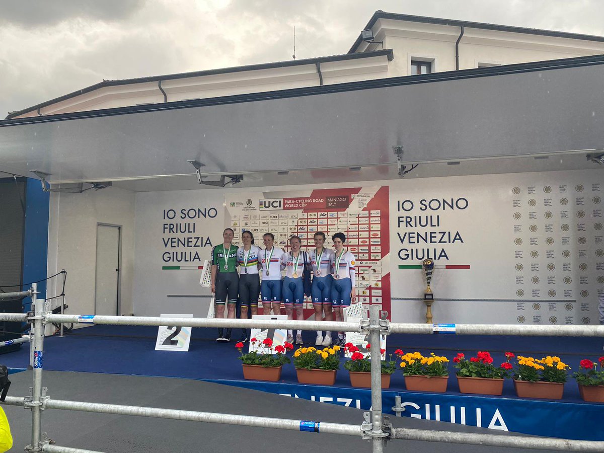🥈🥈Katie-George Dunlevy and Eve McCrystal finish second in the WB Time Trial on Maniago, Italy at the UCI Para-cycling World Cup. 

Racing continues over the course of the weekend, with full results available here - rsstiming.com/Resultats/UCIP… 

<a href="/ParalympicsIRE/">Paralympics Ireland</a> 
<a href="/ParacyclingIRL/">Paracycling Ireland</a>