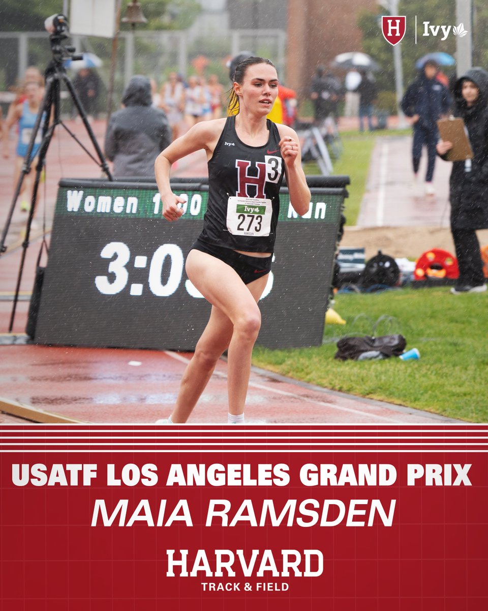 Best of luck to Maia Ramsden as she runs the 1,500m at the @usatf LA Grand Prix this Saturday! #GoCrimson