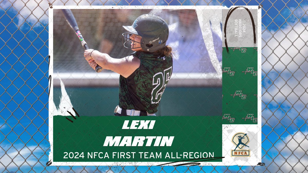 SB: Senior Lexi Martin of @WLCSoftball has been named First Team All-Region by the NFCA for the second consecutive season.

#WeAreWarriors #d3sb