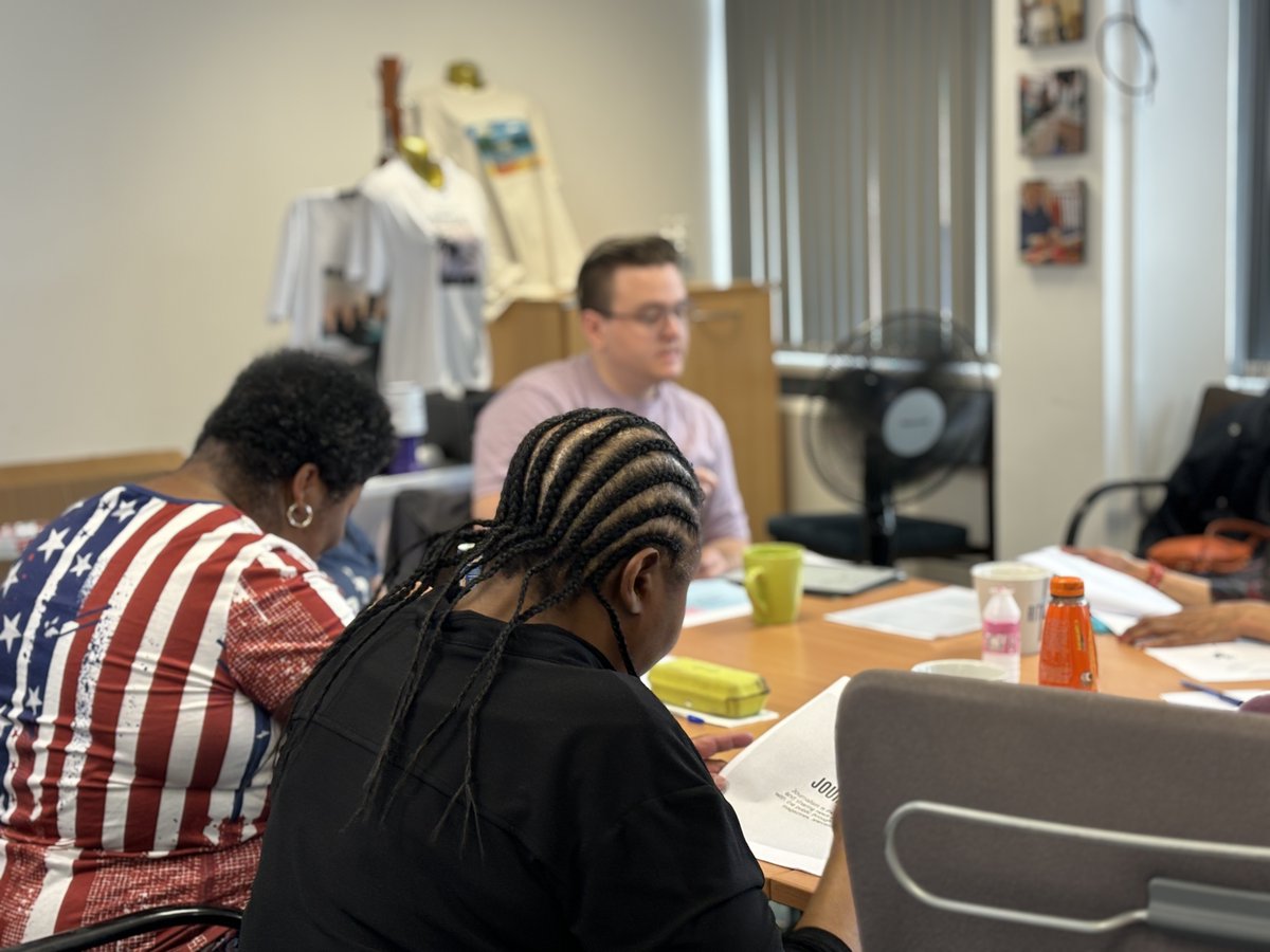 First day of workshop 3 of our Creative Writing &amp; Journalism programme today.  Look at our creative writers focussed on learning about the steps for what makes a good community journalist.

#creativewritingworkshop #communityjournalism #oneplaceeast