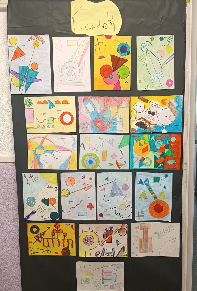 Y cerramos esta semana llena de emociones con nuestro particular homenaje a Kandinsky, por nuestros alumnos de 5°A. 
Formas abstractas y originales combinaciones de colores que os dejamos para desearos un felicísimo fin de semana 🎨  de parte de todo el 🧡 Haití 🧡
