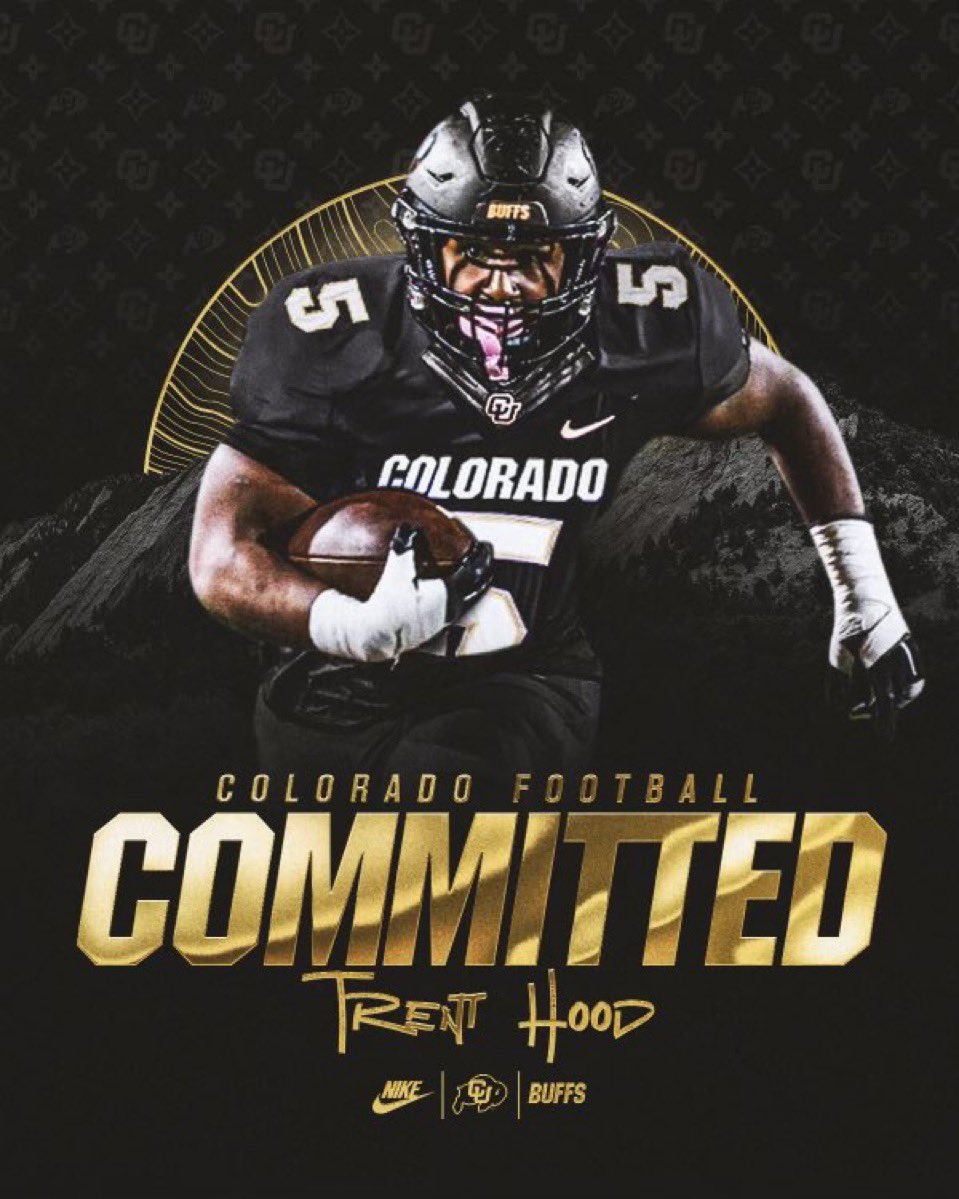 And now Colorado has 3 Hood Brothers! Colton Hood (CB) Auburn Brandon Hood (RB) Georgia Trent Hood (LB/RB) 5th set of brothers on the team 🤯