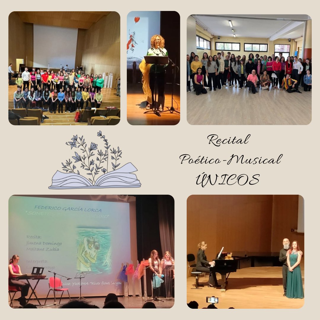 Os compartimos varias fotos del Festival de Música y Poesía “𝒰́𝒩ℐ𝒞𝒪𝒮”, celebrado los días 10 y 15 de mayo.

¡Enhorabuena por convertir la poesía y la música en un verdadero arte! 
Ha sido un placer veros actuar.

#recitalpoeticomusical #poesiaenlasaulas #iespintorluissáez