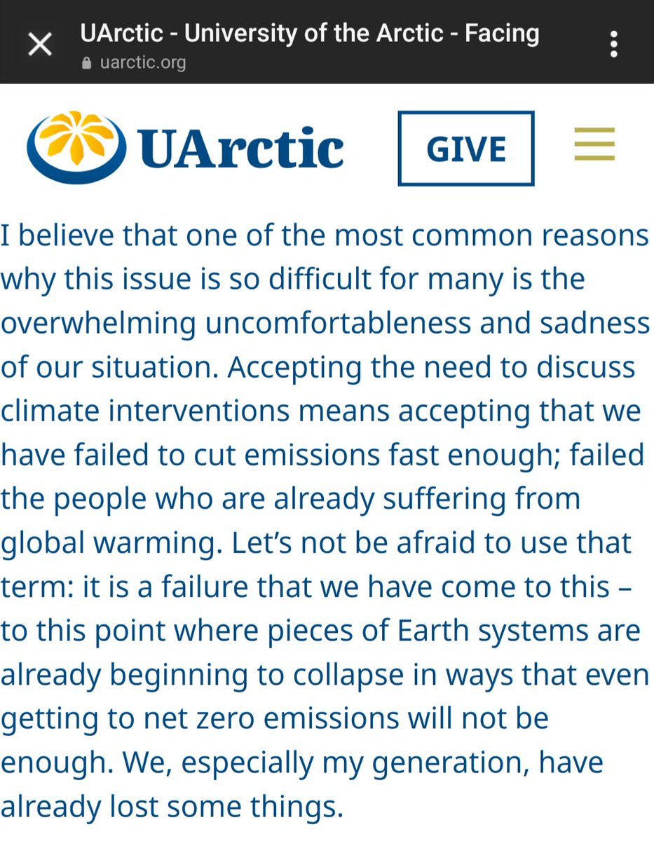 Interesting perspective on geoengineering from youth climate activist group @OperaatioArktis! uarctic.org/about-us/share…