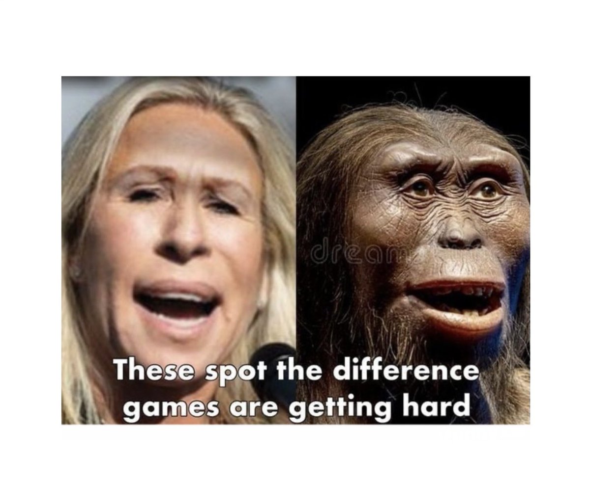 When “Neanderthal” is trending, we all know who it’s referring to, don’t we?! Can you spot the difference? I tried and all I know is that the woman on the right is gorgeous and the creature on the left isn’t even human.