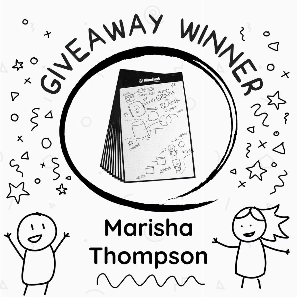 Congratulations to Marisha Thompson, our weekly Flipchart winner!🎉 Visit: wipebook.com/contest to enter the weekly giveaway. #flipchart #contest #giveaway #win
