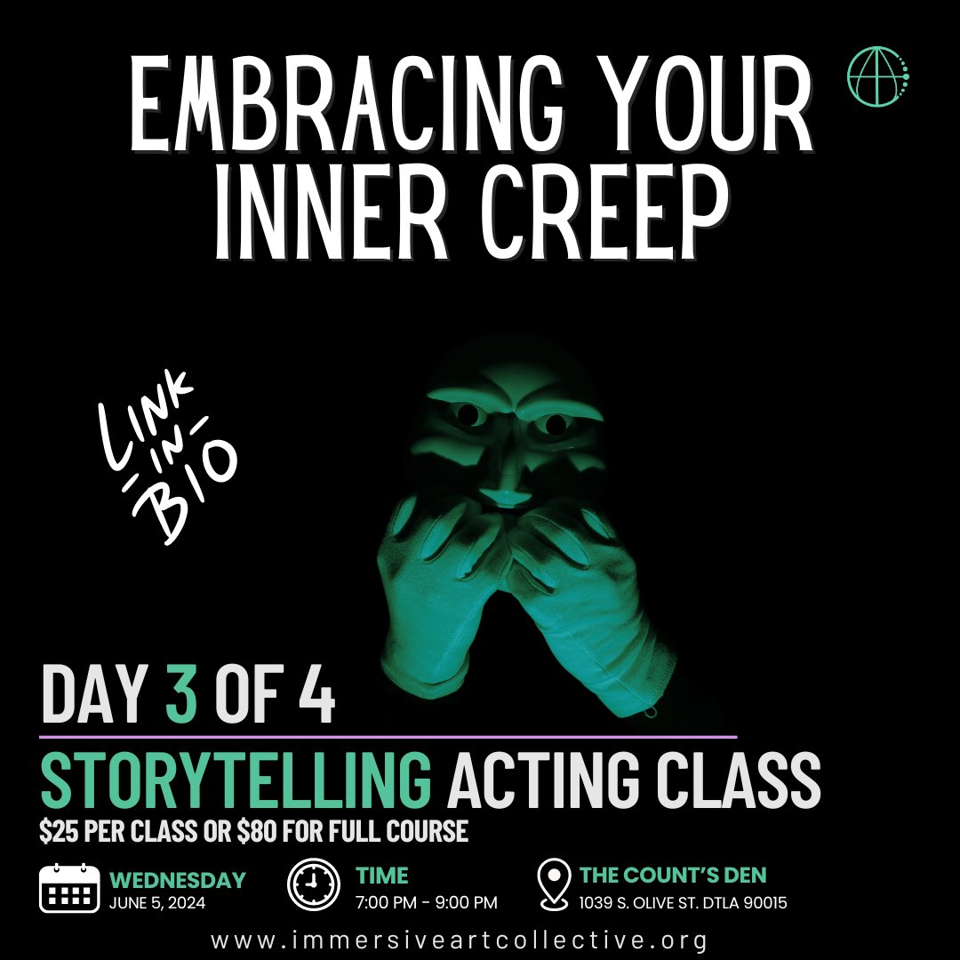 In this storytelling class, Erika will help performers utilize their knowledge of acting as a building block to expand upon the exciting world of storytelling.

Tickets are only $25! REGISTER HERE: zurl.co/xnPL?