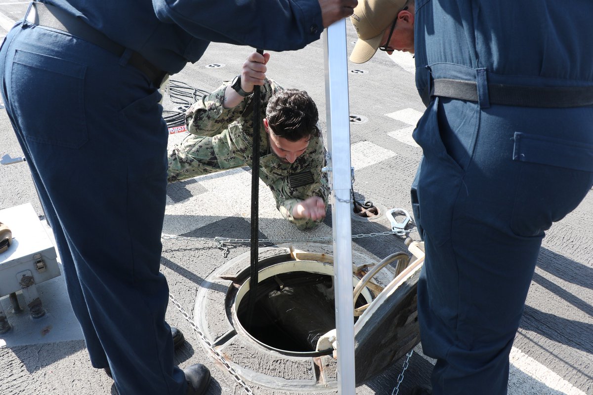 Daily deployment duties. 🌊🚢⚓️ Explore the daily responsibilities of our U.S Navy Sailors aboard USS Indianapolis (LCS 17) as they conduct routine operations while deployed. #Deployment #USA #LCS17 #USN #SaliorLife #NavyLife #LifeAtSea #DailyOps #Navy