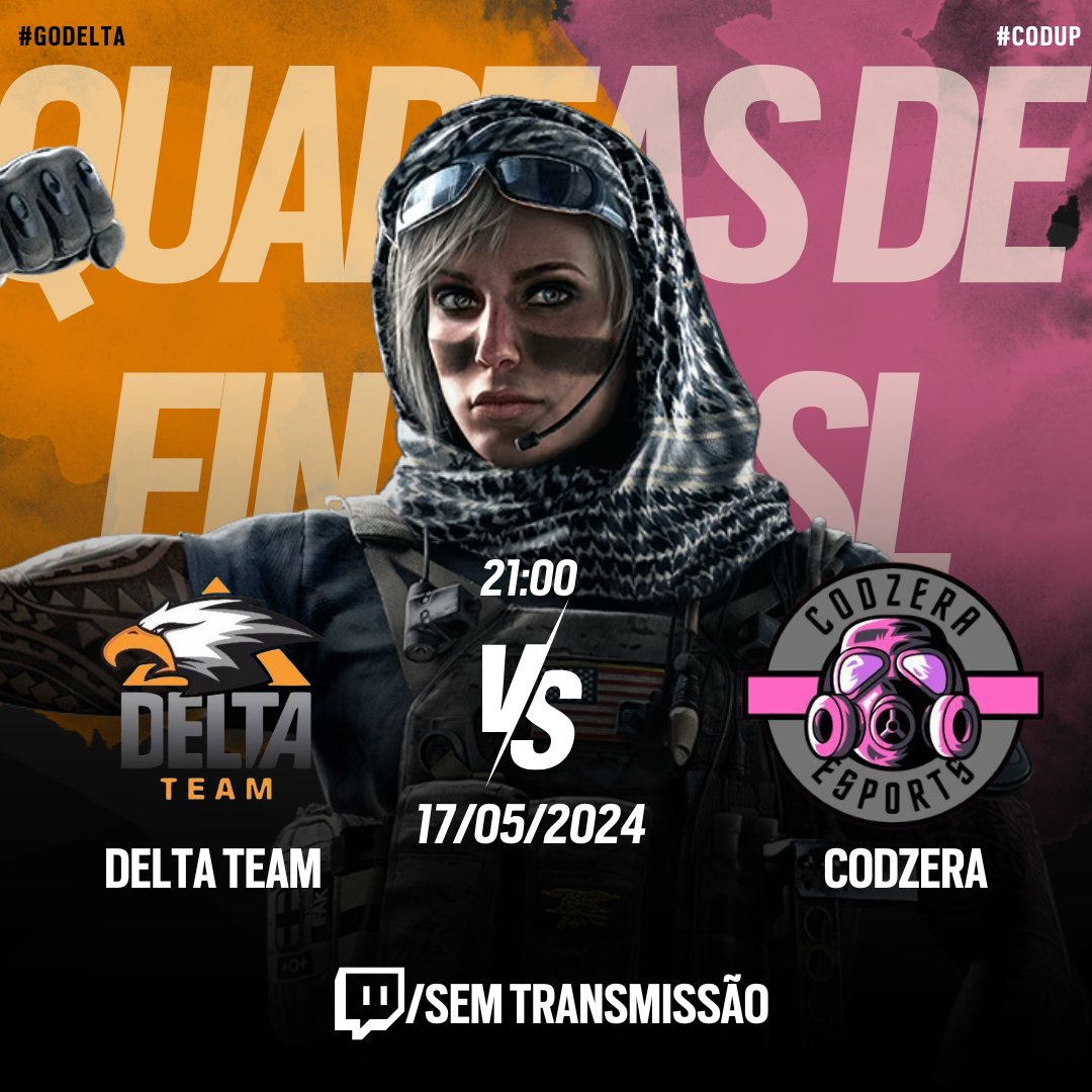 HOJE TEM CSL!!!

@DeltaTeamR6 x @CodzeraEsports Valendo Vaga Nas Semifinais Da CSL 

Vai Ser Uma Emocionante MD3