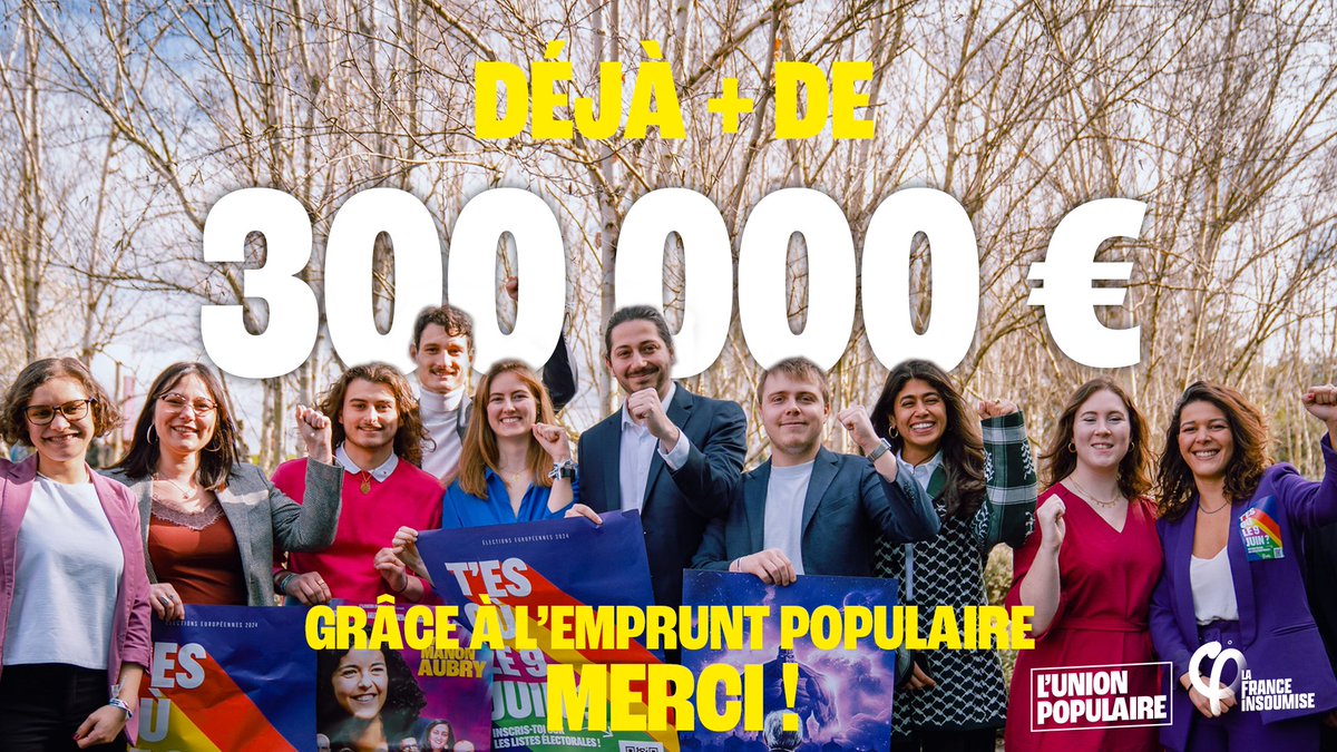 😎 Ils sont riches. Mais nous sommes le nombre ! Aidez-nous à battre les larbins des grands patrons qui pourrissent la vie des français•es ! 👉 Participez à l'emprunt populaire ! ➡️lafranceinsoumise.fr/europeennes-20… #EmpruntPopulaire