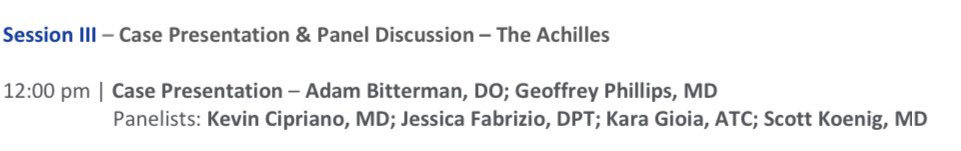 Bringing it home with our final session highlighting various case presentations involving THE ACHILLES TENDON! @AOFAS @AAOS1 @ZuckerSoM @NorthwellHealth