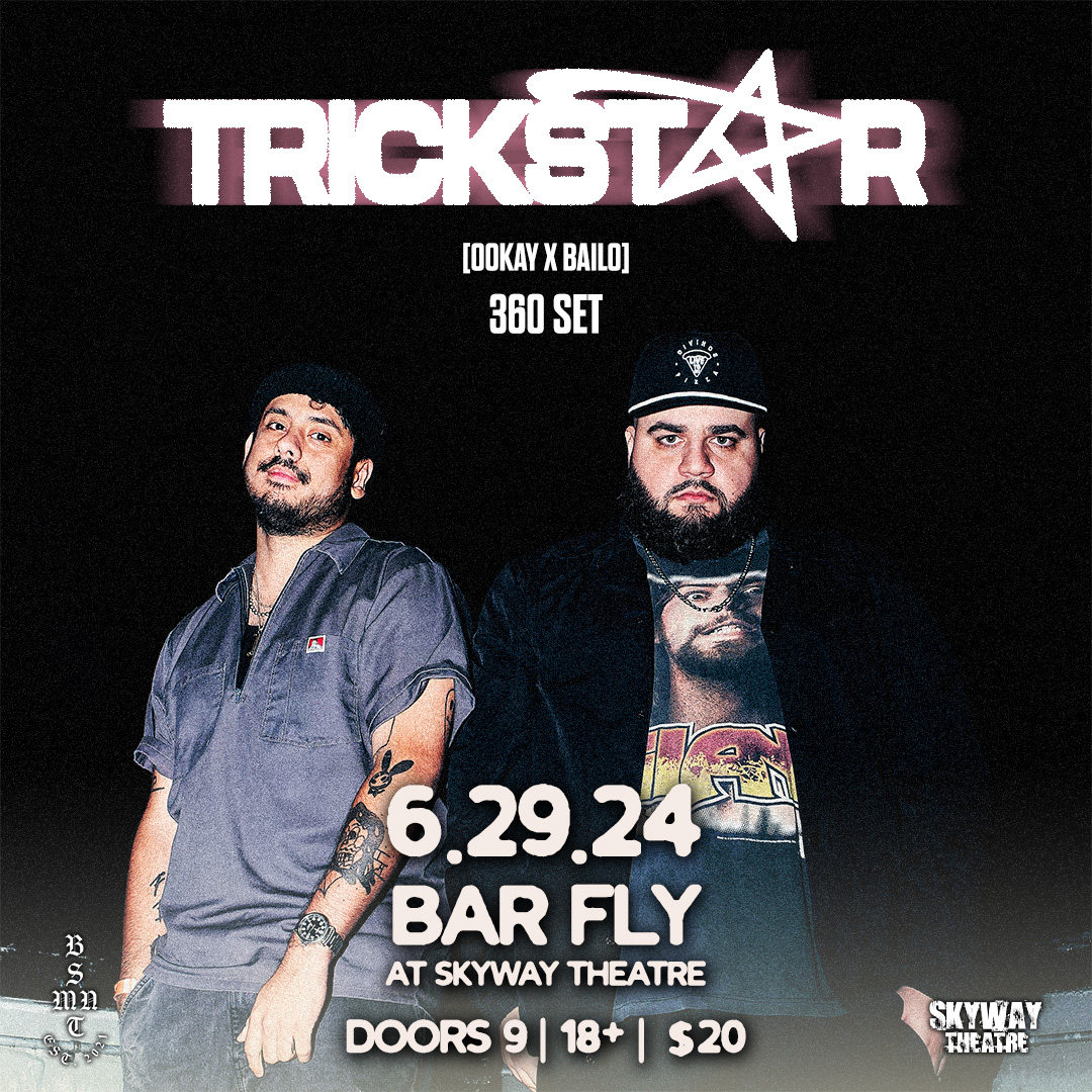 SkywayTheatre's tweet image. ANNOUNCEMENT!

@ookayx &amp;amp; @bailomusic are throwing a 360 pop-up set in Barfly on June 29th! We're teaming up with @bsmntpresents to bring you this one-of-a-kind event! BE THERE!

Tickets are on sale now!