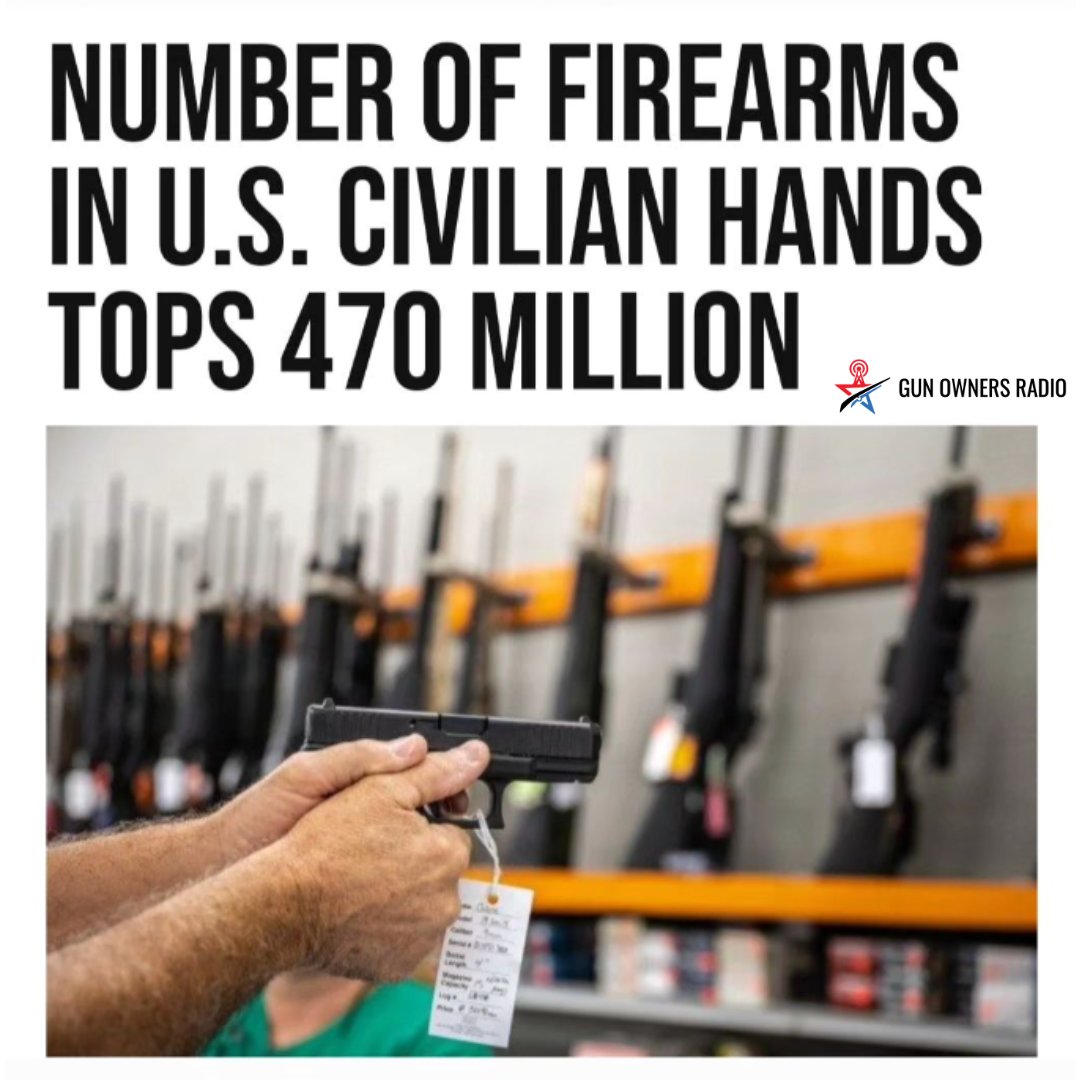 GunOwnersRadio's tweet image. What do you think the amount will be at the end of 2024? 

#firearms #2ndAmendment #pro2a #firearmsafety #ccw #selfdefense